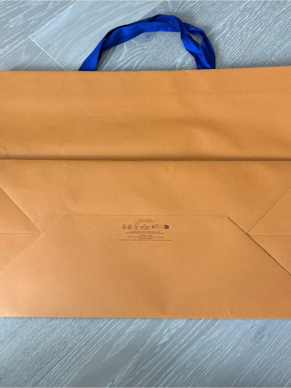 Louis Vuitton Large Shopping Bag with Blue Handles